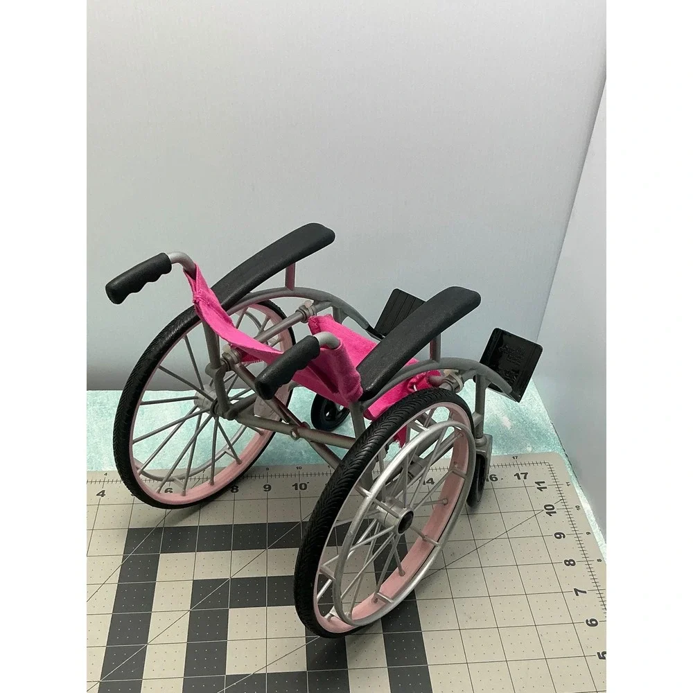 Our Generation OG Dolls Pink and Silver Wheelchair for 18 Inch Dolls Accessory